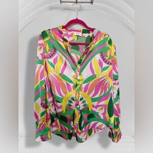 Fate Multicolor Geometric Button Down Shirt